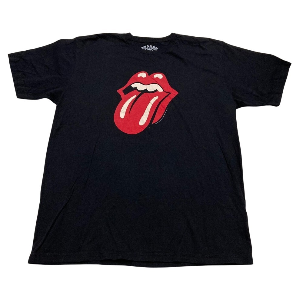 Chaser Rolling Stones Graphic T-Shirt Black XL Tongue Lip Logo Rock Band Tee